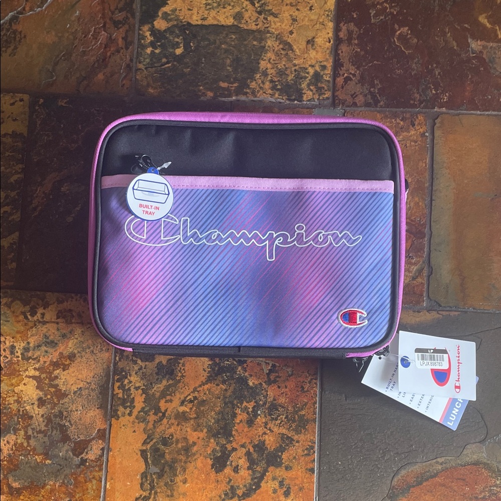 Champion Purple and Black Lunchbox Bag